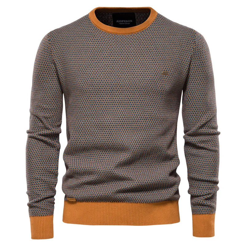 Caelen – Camisola de Malha com Padrão Geométrico para Homem