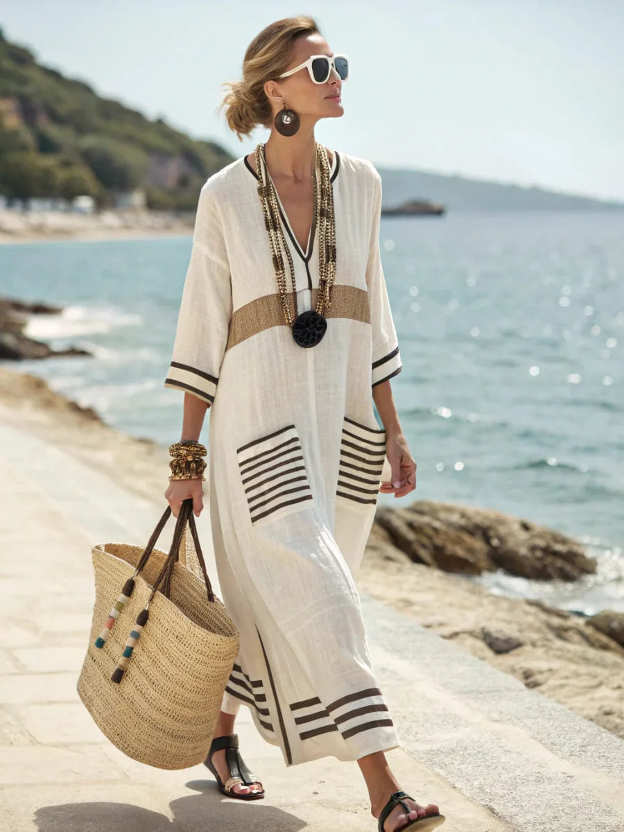 Astrielle – Robe fluide méditerranéenne
