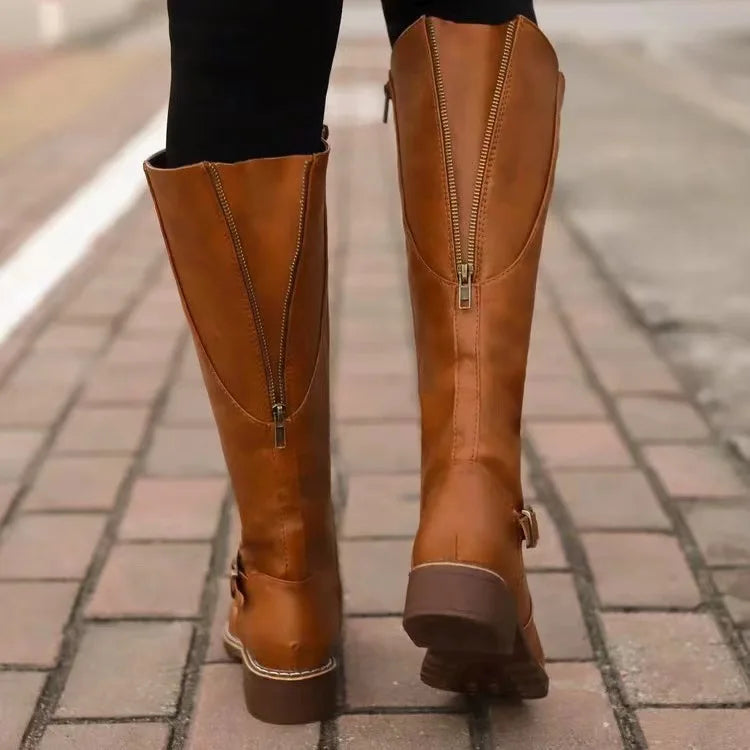 Nelina – Dames Premium Orthopedische Leren Laarzen