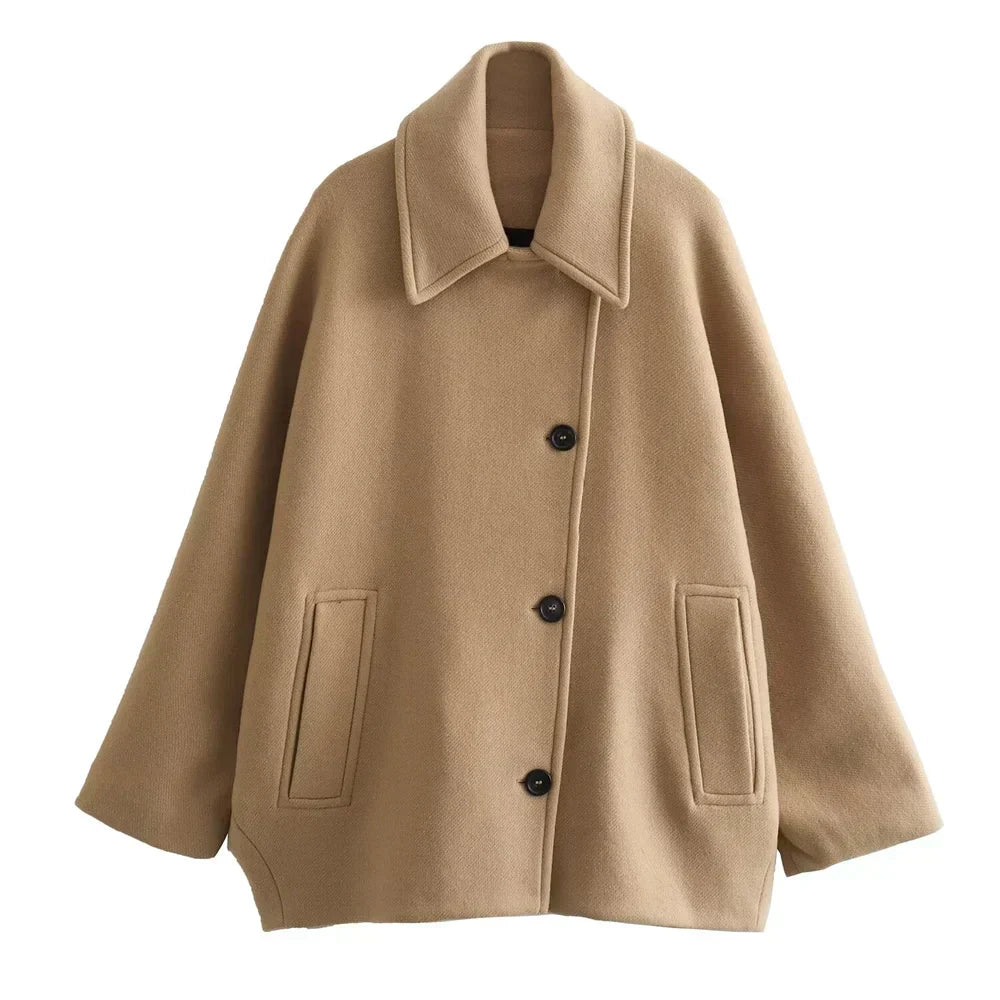 Calvera – Veste ample pour femme en mélange de laine