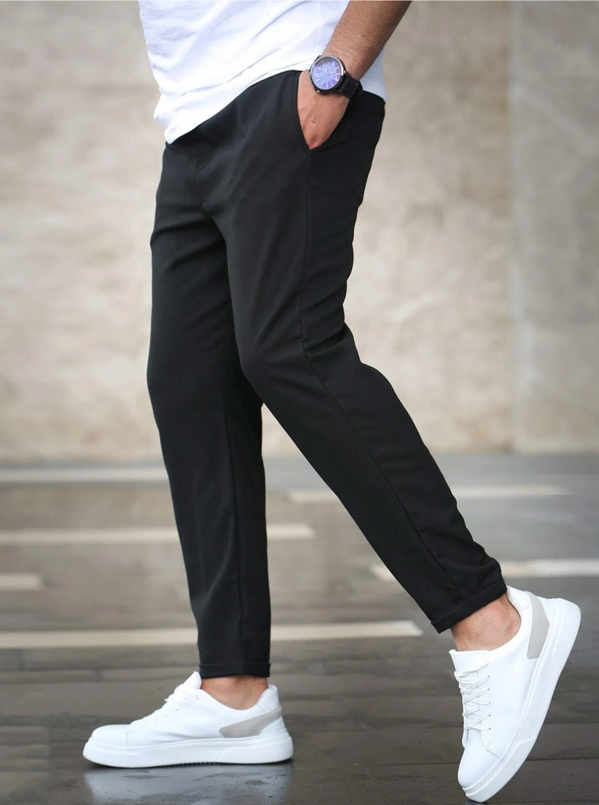 Ronviero – Pantalones Deportivos Ajustados para Hombre con Cordón