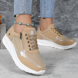 Evelis - Kvinders snørebånds platform sneakers