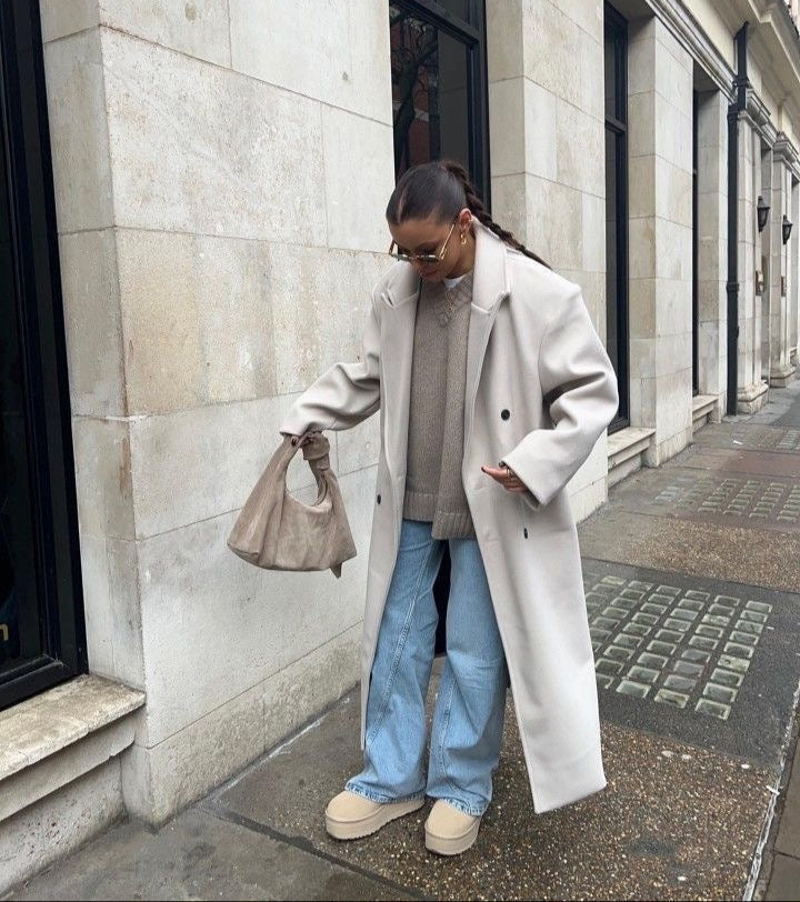 Elvoura – Manteau long croisé pour femme