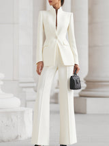 Lerisa - Damen Maßgeschneiderter Blazer- und Hosenanzug Set