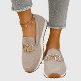 Fabrielle – Γυναικεία loafers με υφή και αγκράφα