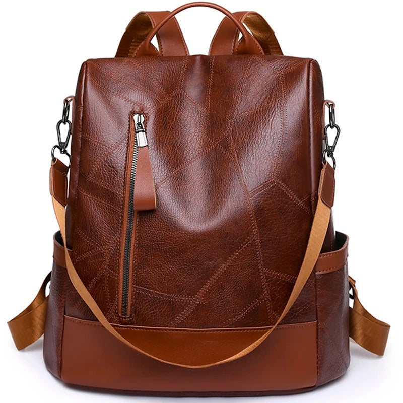 Arvienne – Damen Diebstahlsicherer Rucksack aus elegantem Leder