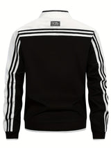 Giacca Bomber Uomo – Colletto Baseball con Maniche a Righe