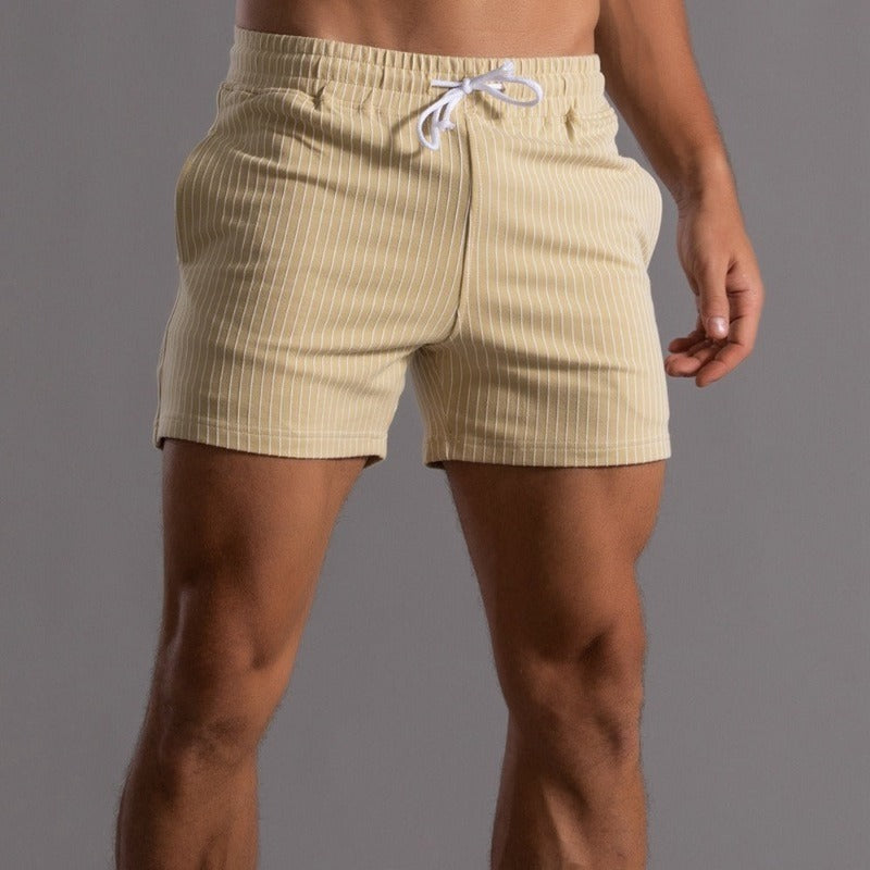 Servian - Mens Striped Shorts With Drawstring