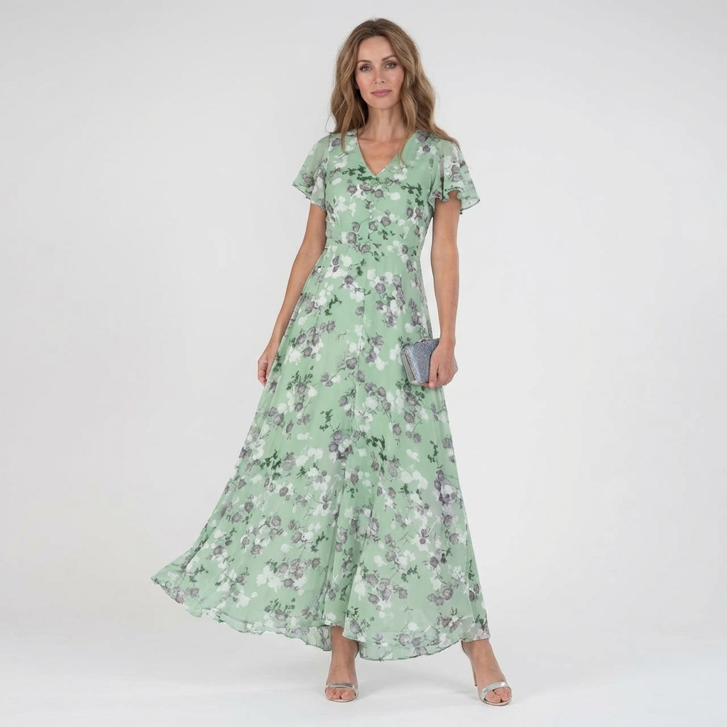 Pymira - Elegant blomster maxi-kjole