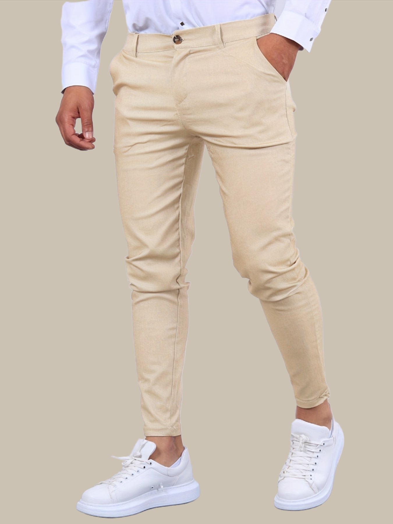 Pantaloni Chino da Uomo a Gamba Stretta – Stile Quotidiano Informale