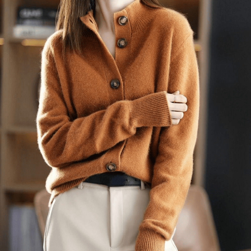Anya – Damen Kaschmir-Cardigan mit bequemem Schnitt