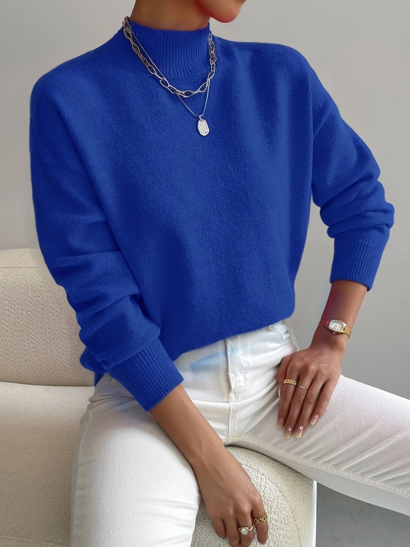 Faith – Komfortabel damebluse med høj hals