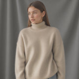 Celviera - Womens Oversized Cashmere Turtleneck Sweater
