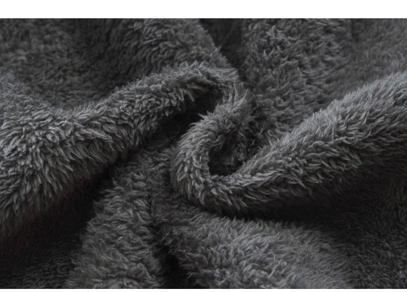 Maelric – Pull à capuche zippé doublé en polaire pour homme
