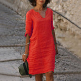 Yesha – Vestido de verano cómodo de lino