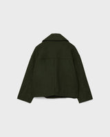 Mirella – Manteau court croisé en mélange de laine pour femmes