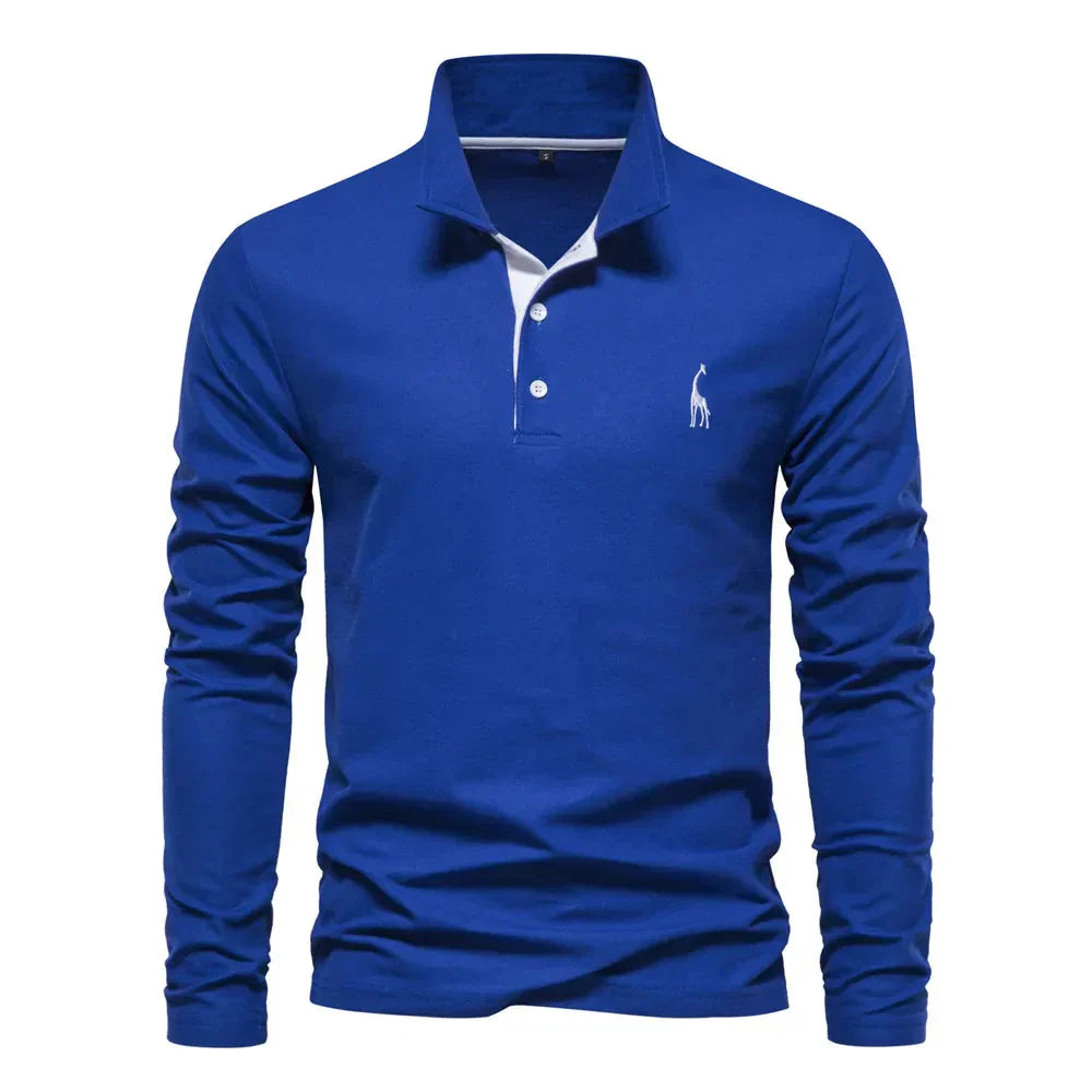 Evren - Herren Langarm-Poloshirt