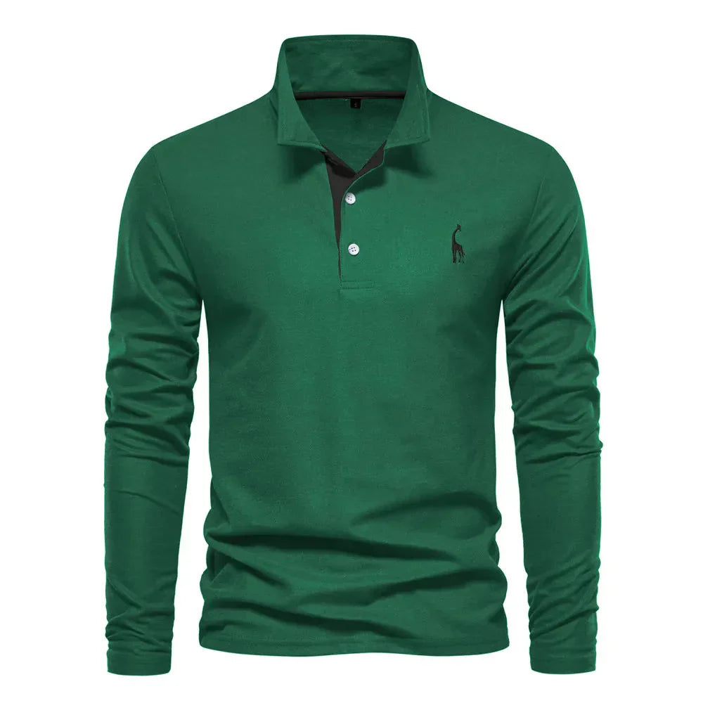 Evren - Herren Langarm-Poloshirt
