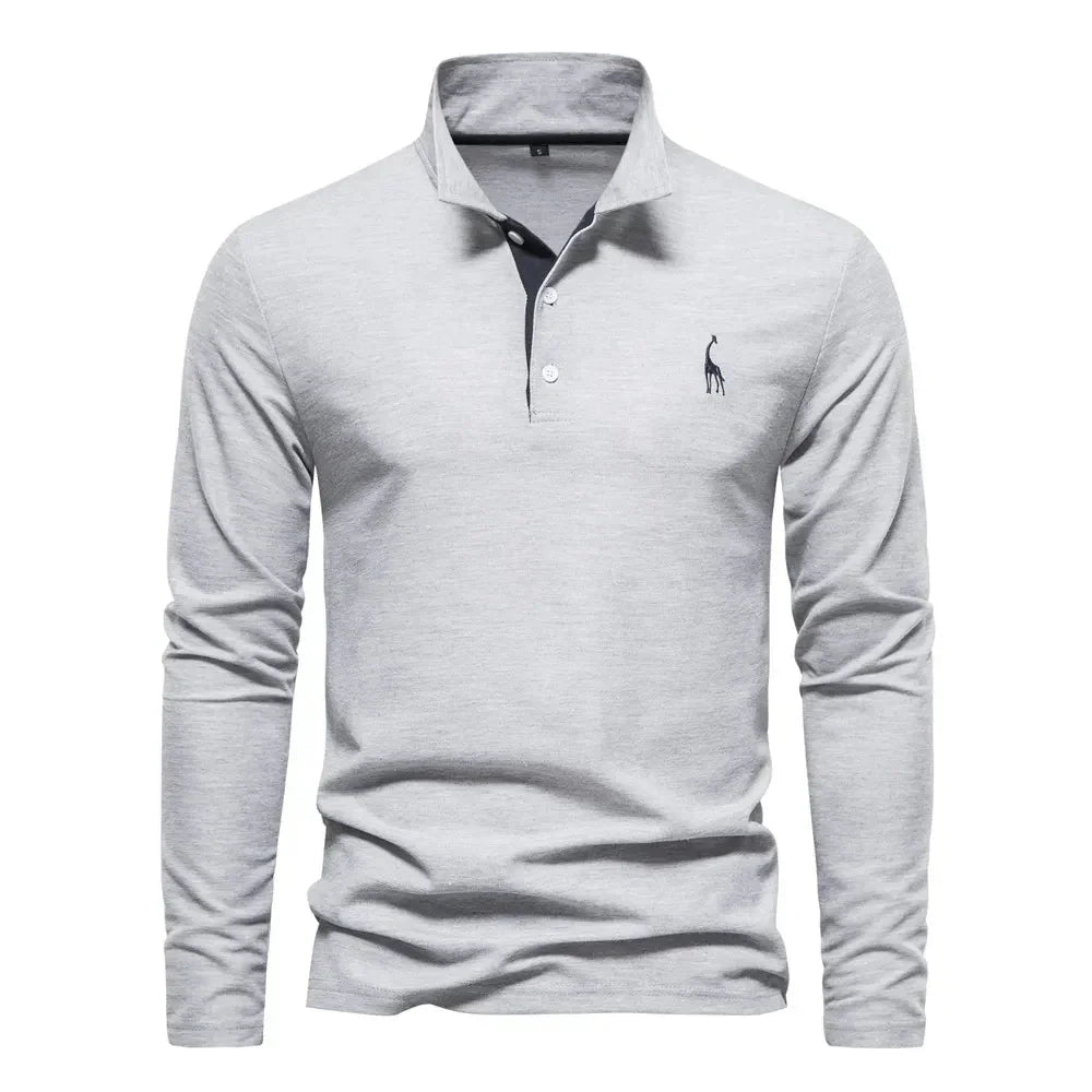 Evren - Herren Langarm-Poloshirt
