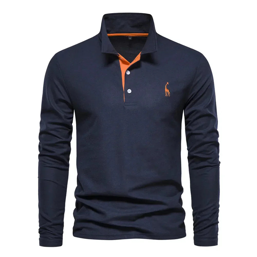 Evren - Herren Langarm-Poloshirt