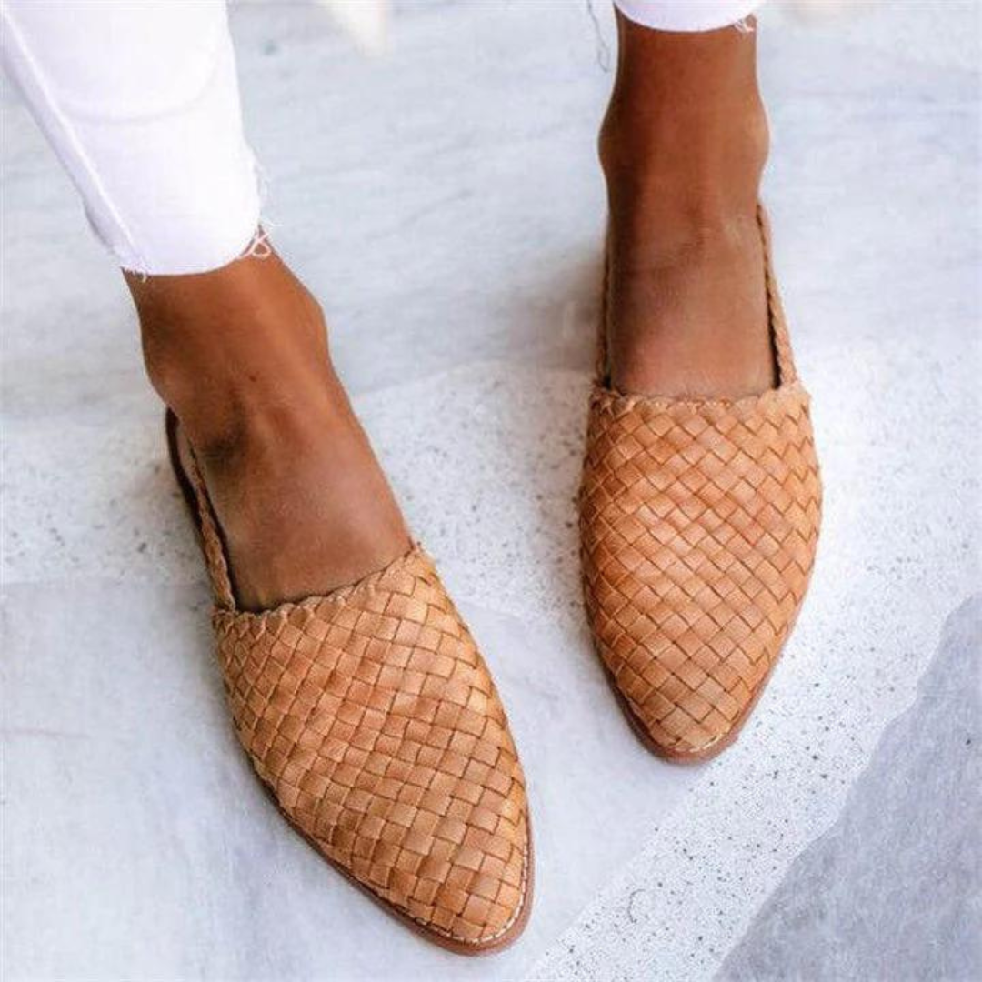 Katera – Damen Slip-On Gewebte Flache Loafer