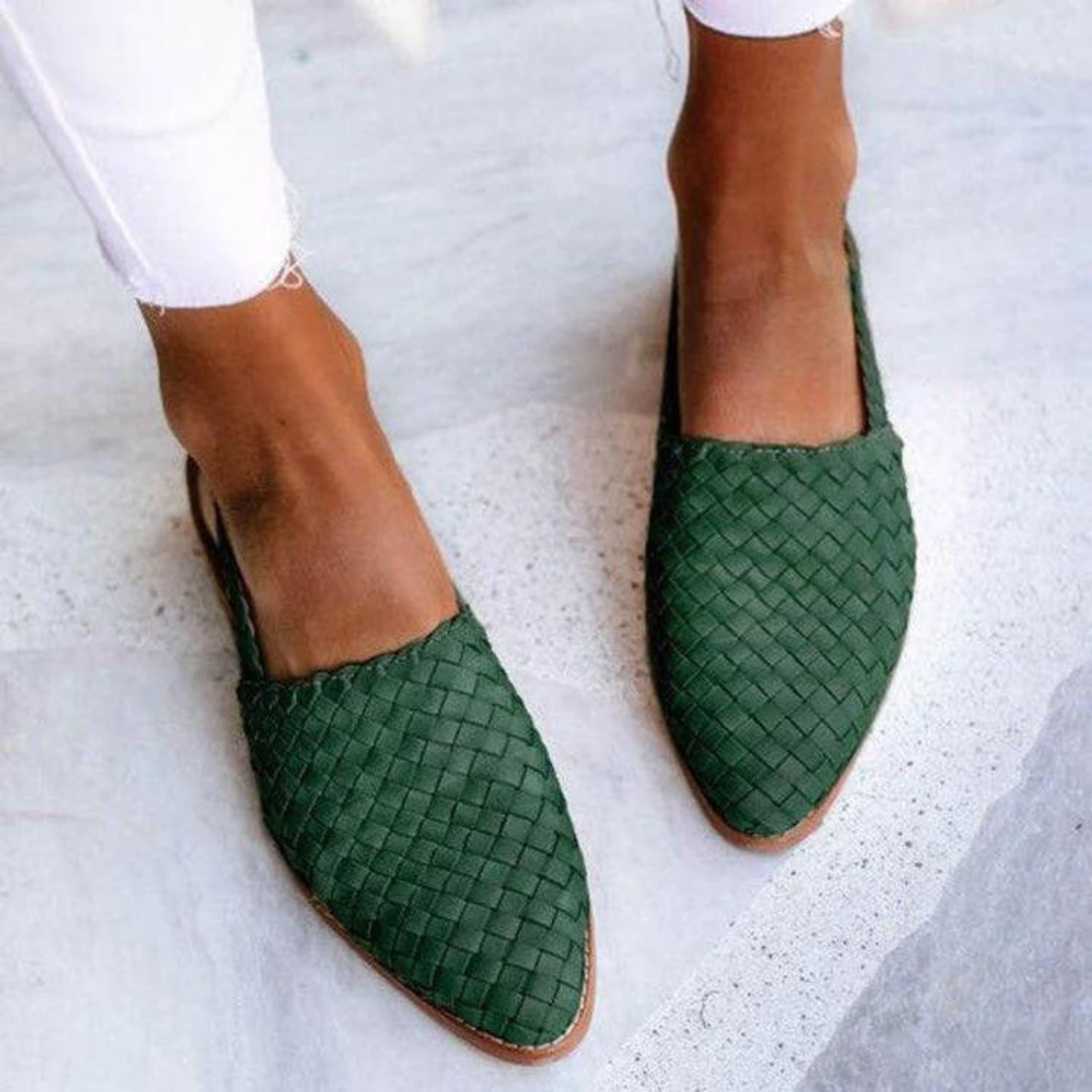 Katera – Damen Slip-On Gewebte Flache Loafer