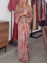 Kindara - Robe kimono imprimée