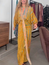 Kindara - Robe kimono imprimée