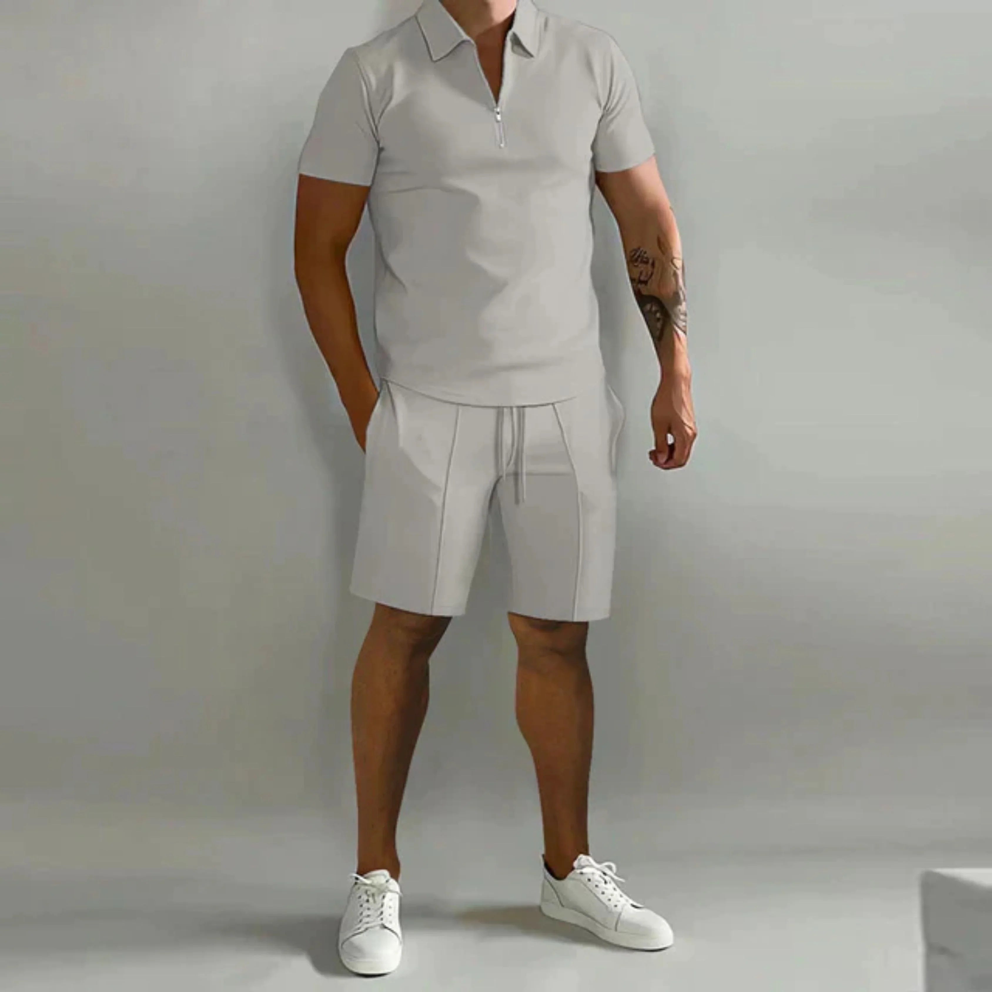 Laurenz - Pánský luxusní letní set polokošile a kraťasů