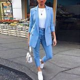 Marise – Kvinders lang dobbeltradet blazer
