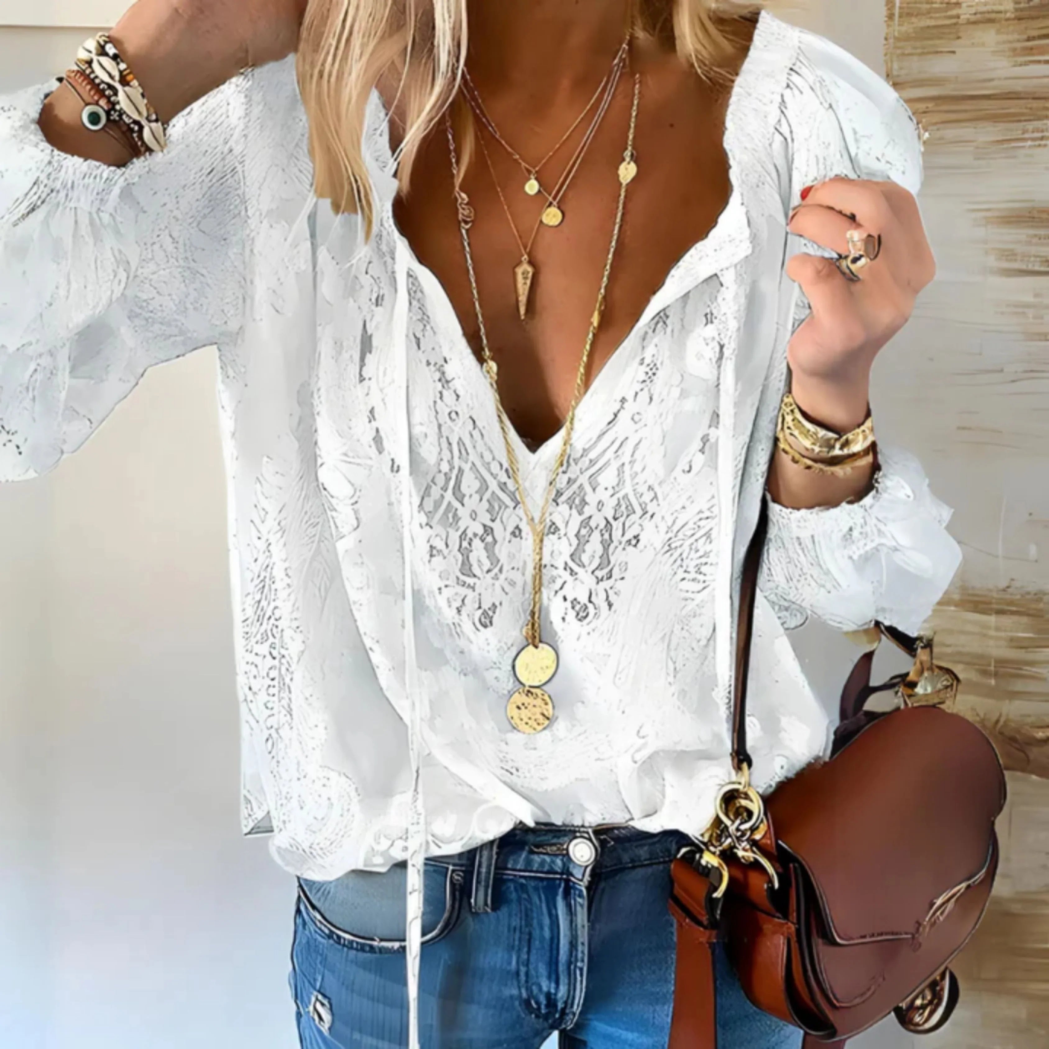 Lauriel - Women Vintage Long Sleeve Blouse