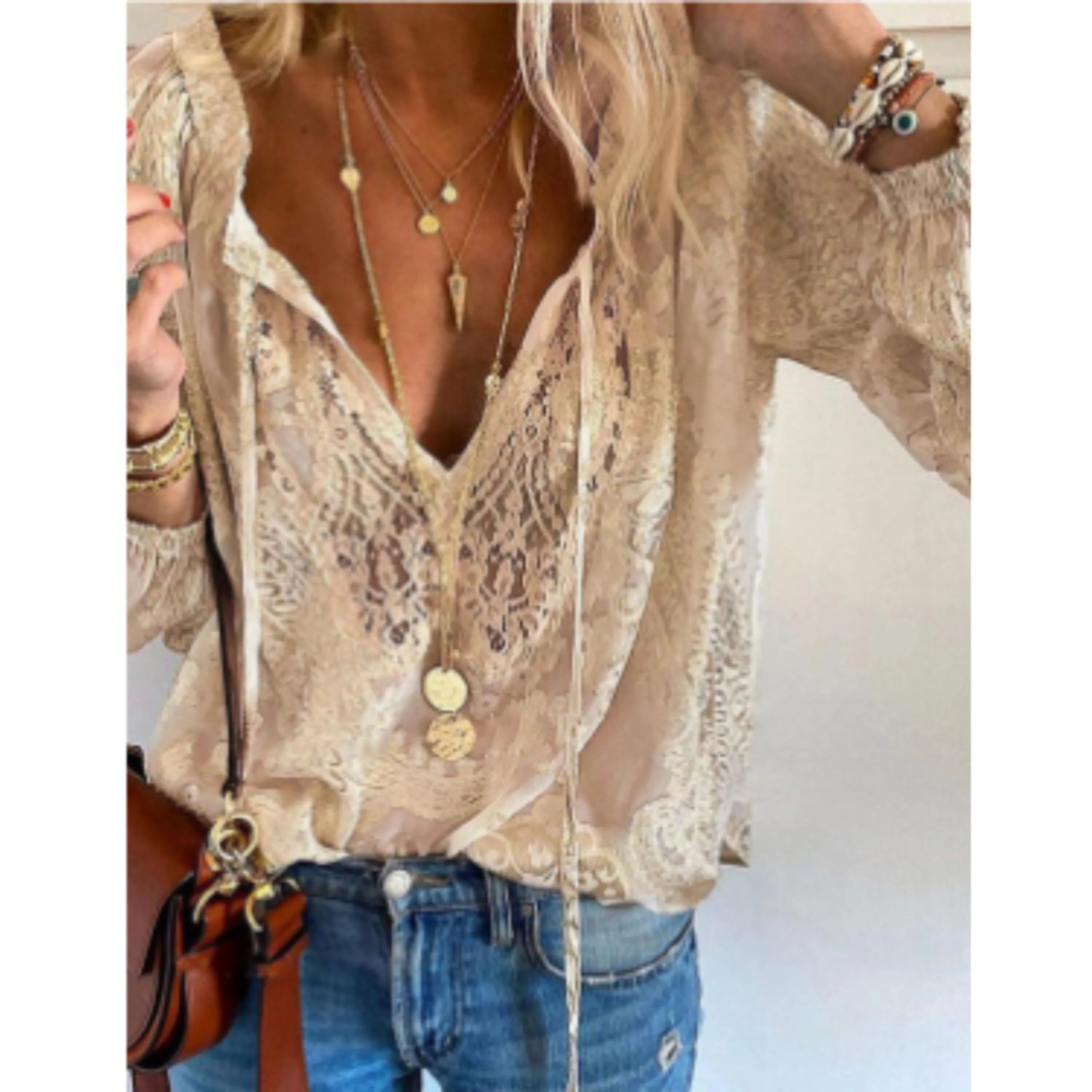 Lauriel - Women Vintage Long Sleeve Blouse