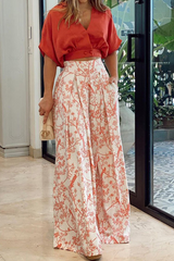 Genevora - Premium satin palazzo-sæt