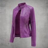 Valery – Classic Faux Leather Jacket for Women