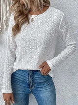 Isadora – Women’s Eyelet Lace Long Sleeve Blouse