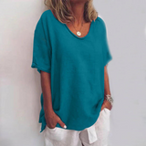 Laurielle - Damen Lockeres Komfort-Bluse mit langen Ärmeln