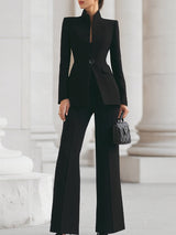 Lerisa - Damen Maßgeschneiderter Blazer- und Hosenanzug Set