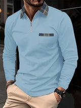 Emeric – Langarm-Poloshirt mit Reißverschlusskragen