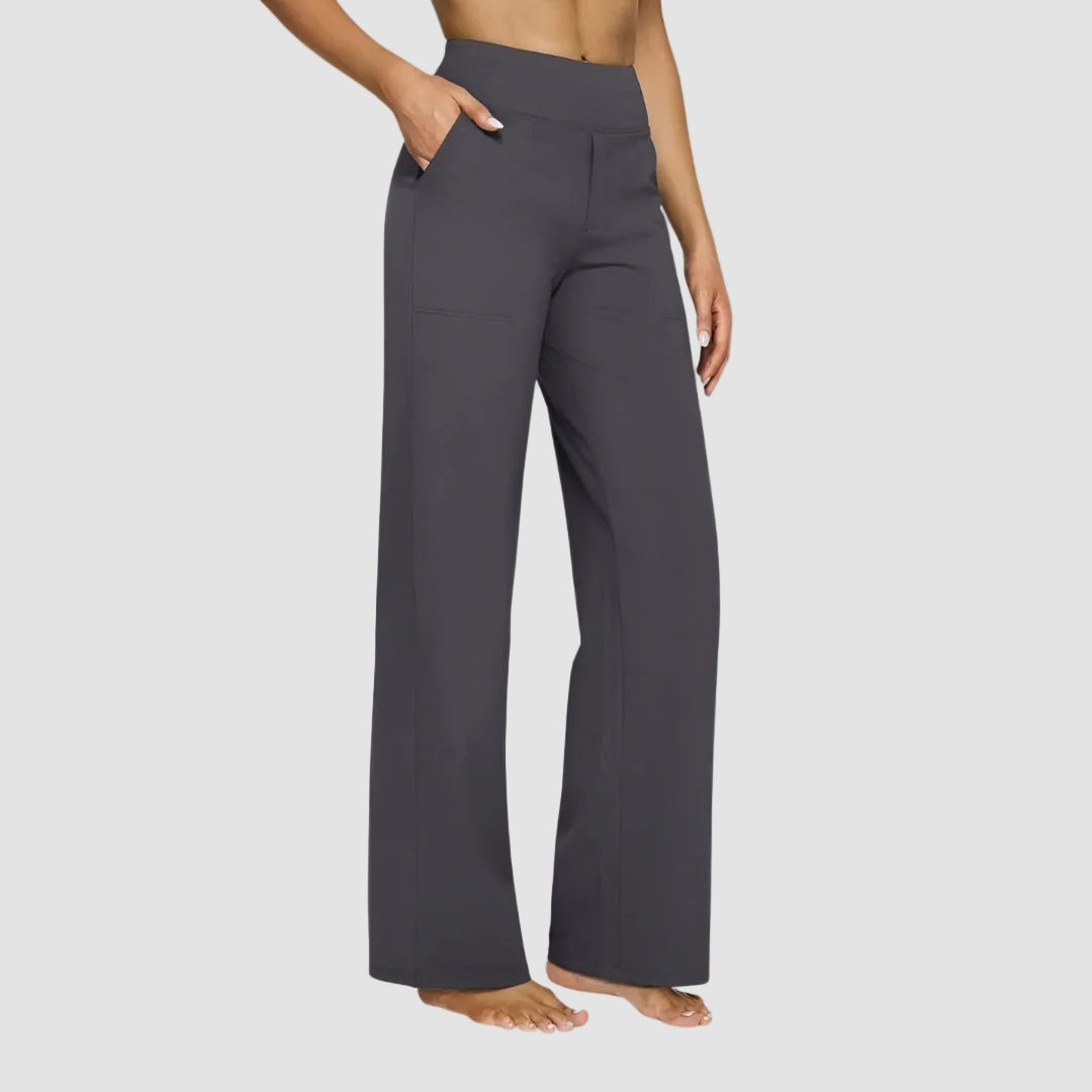 Alex – Pantalon de survêtement femme taille haute à jambes larges