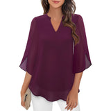 Rosa – Blusa Feminina de Decote em V e Corte Relaxado