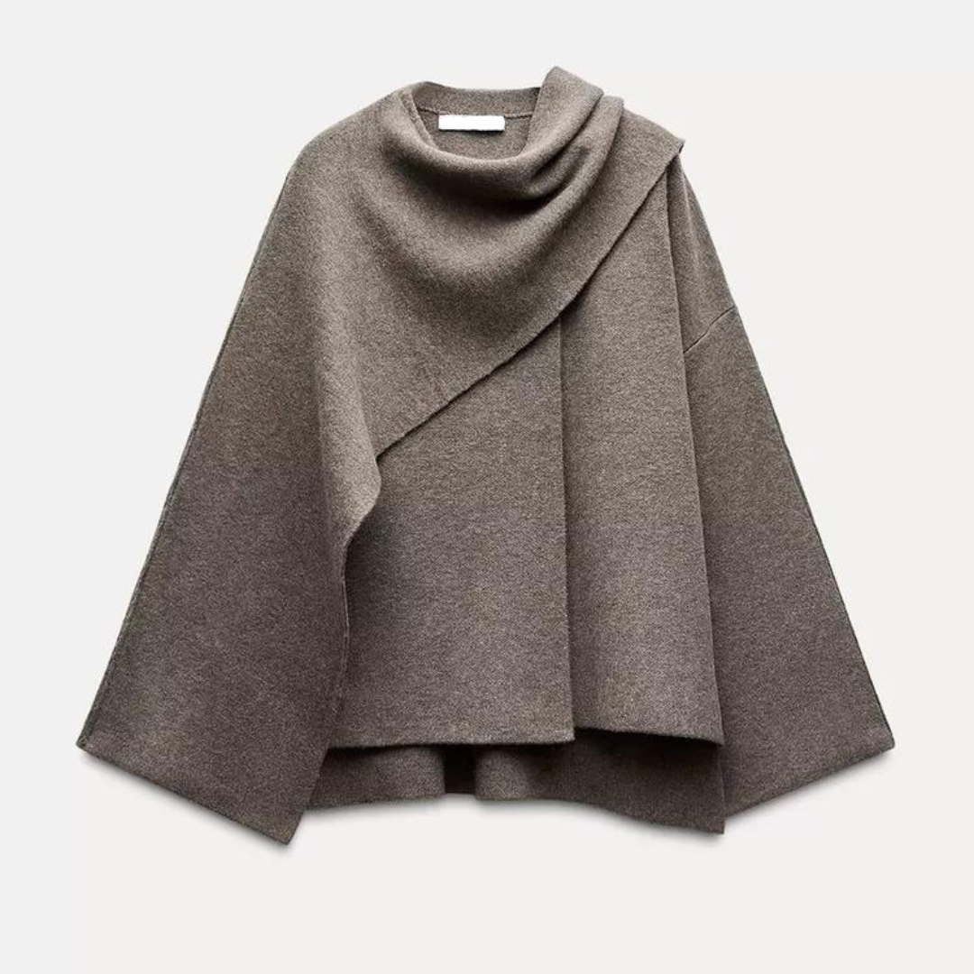 Emmeline – Kvinders Asymmetriske Uldponcho