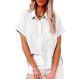Mariah – Blouse en coton et lin aérée pour femmes
