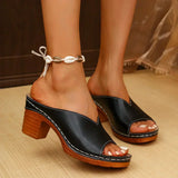 Vienna – Open Toe Block Heel Mules Women