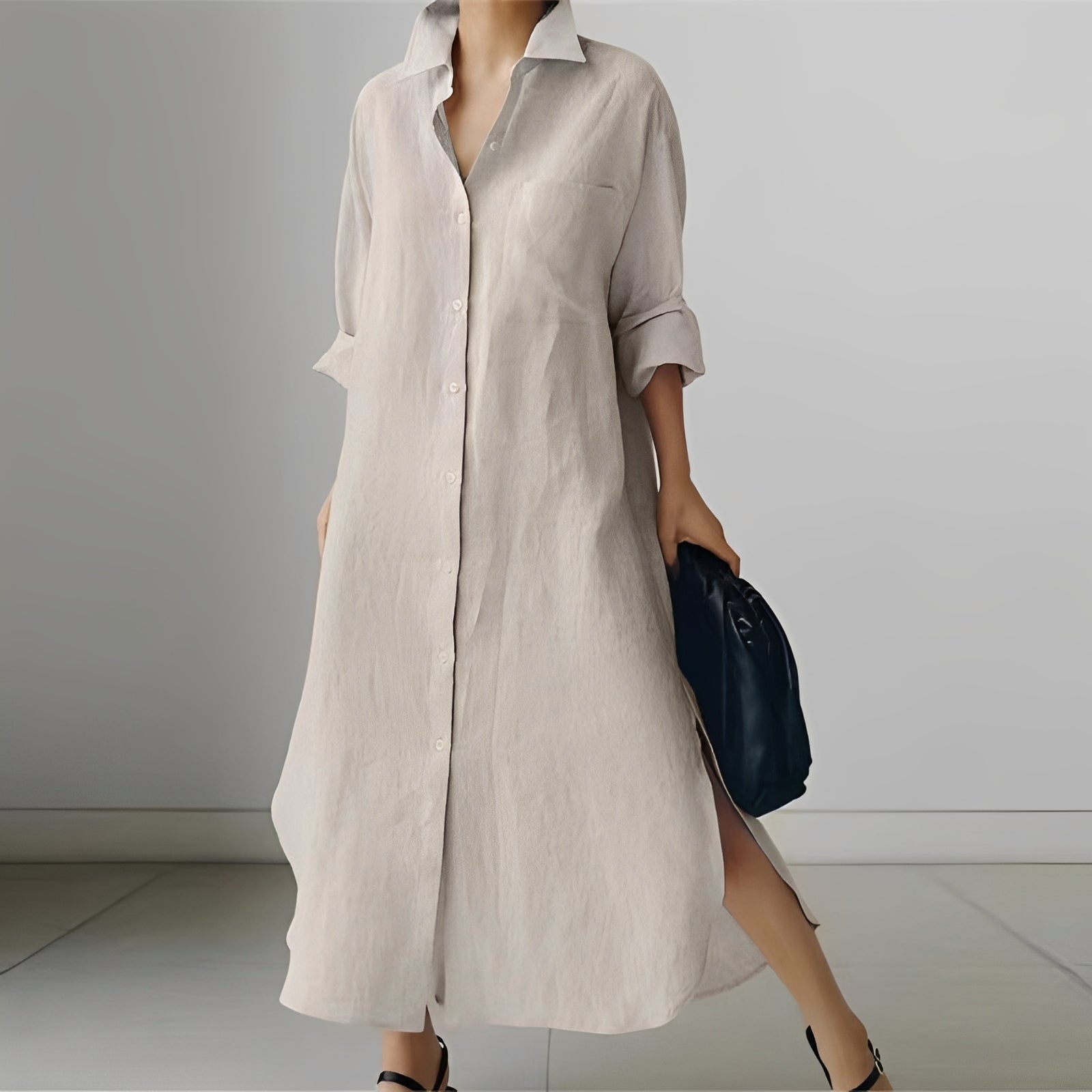 Nicky – Vestido Camisa Casual Oversized Feminino