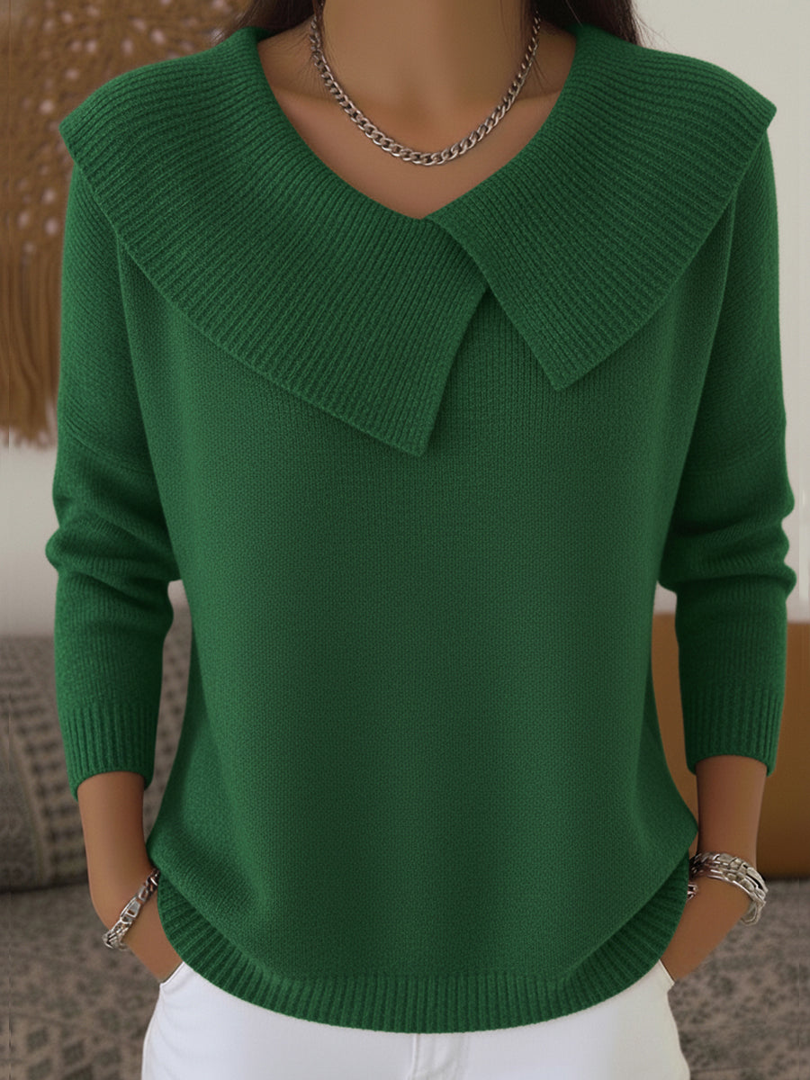 Claire – Dame V-hals Oversized Krave Sweater
