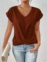 Nadia – Άνετο Γυναικείο T-Shirt με Λαιμόκοψη Καρδιά