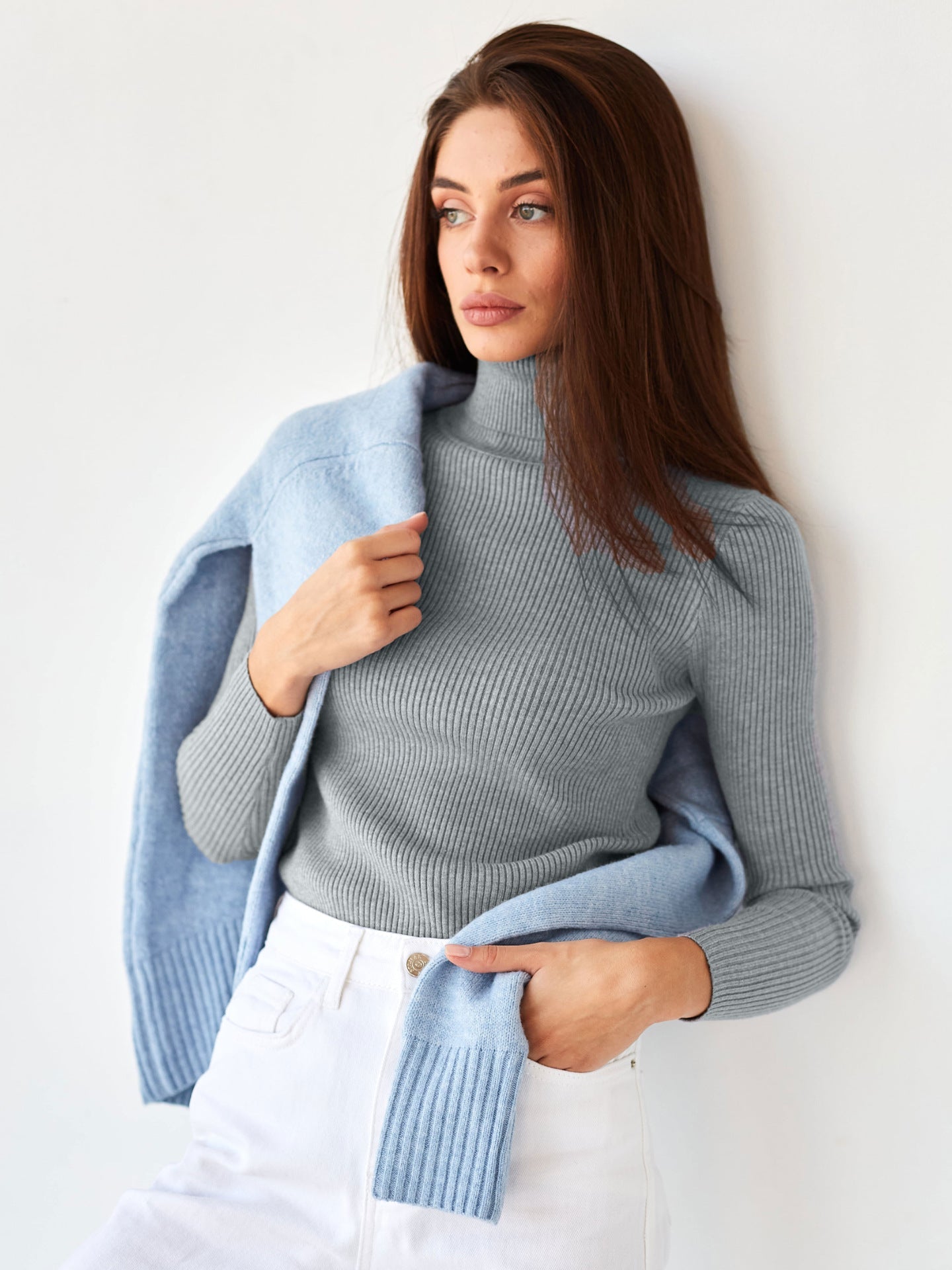 Alvera - Kvinders klassiske højhalset sweater