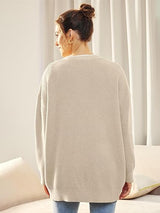 Alenya – Damen Oversize Cardigan mit V-Ausschnitt und Knopfverschluss