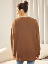 Alenya – Damen Oversize Cardigan mit V-Ausschnitt und Knopfverschluss