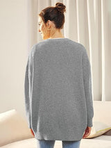 Alenya – Damen Oversize Cardigan mit V-Ausschnitt und Knopfverschluss